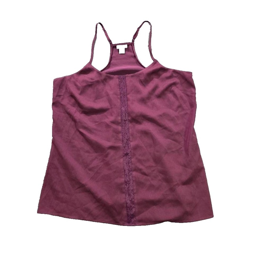 J.Crew racerback tee top boho Purple Sz 10 A008442